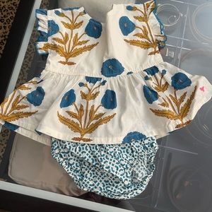 Pink Chicken set top and bloomers